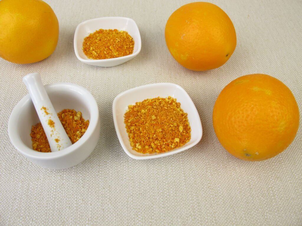 Orange peel powder for skin whitening