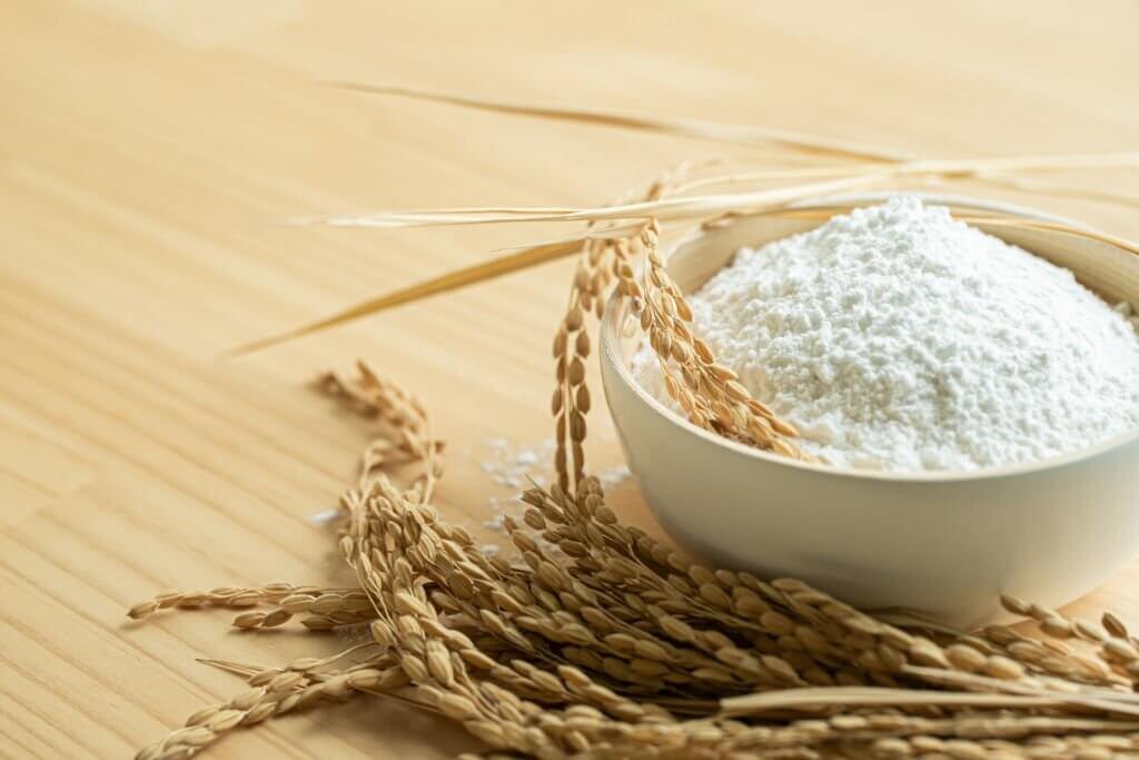 Rice flour for skin lightening